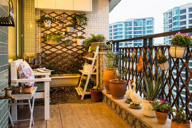 陽臺(tái)變大花園